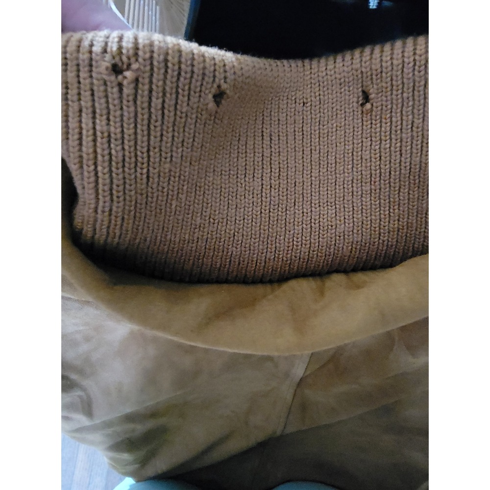 Neiman Marcus Mens Suede Leather Field Jacket Tan Wool Lined Coat Large Turkey - Picture 7 of 7